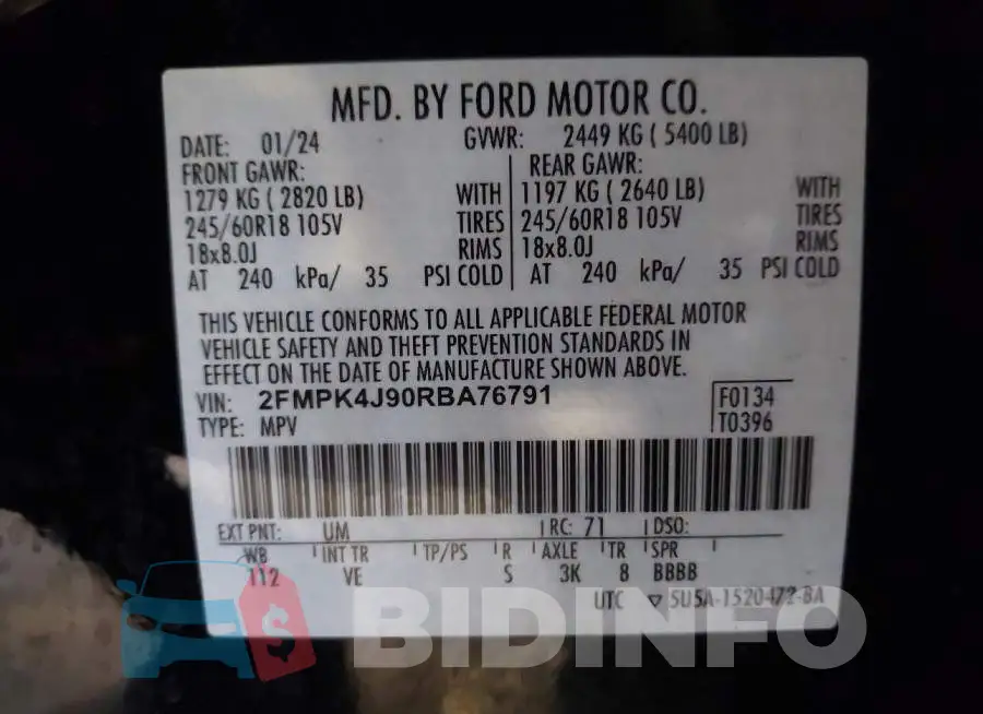 2FMPK4J90RBA76791 Photo# 9