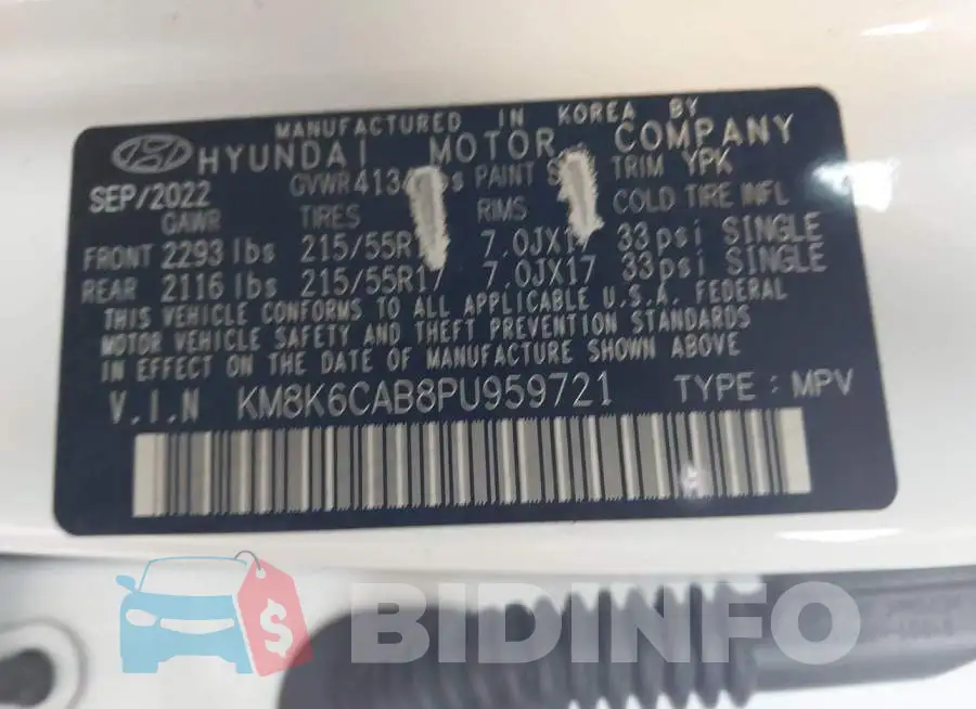 KM8K6CAB8PU959721 Photo# 9