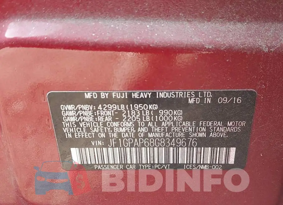 JF1GPAP68G8349676 Photo# 9
