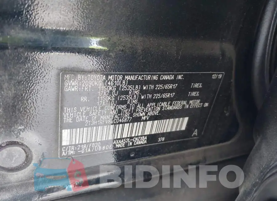 2T3H1RFV8LC046877 Photo# 9