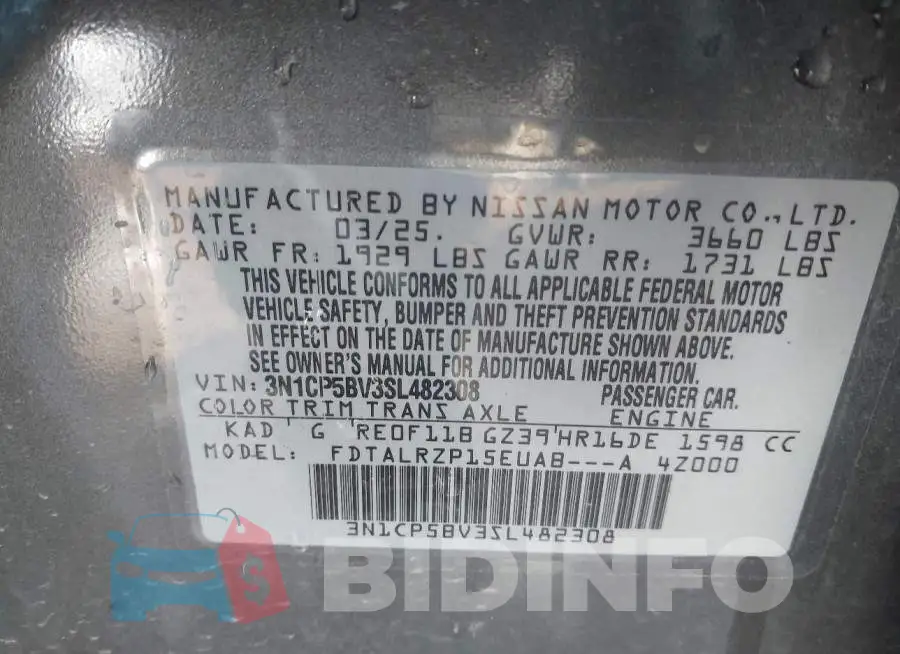 3N1CP5BV3SL482308 Photo# 9