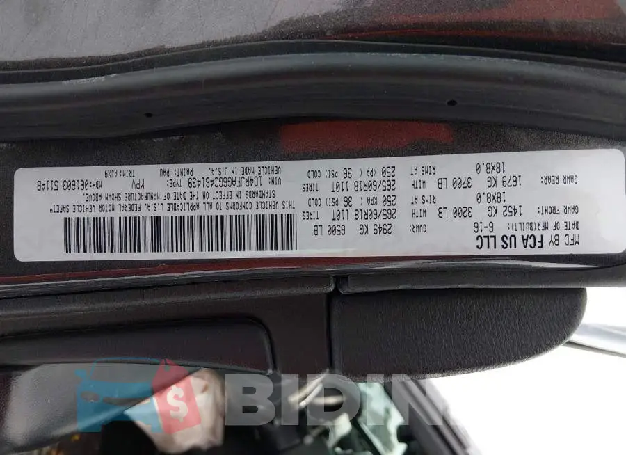 1C4RJFAG6GC461439 Photo# 9