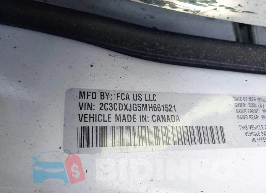 2C3CDXJG5MH661521 Photo# 9