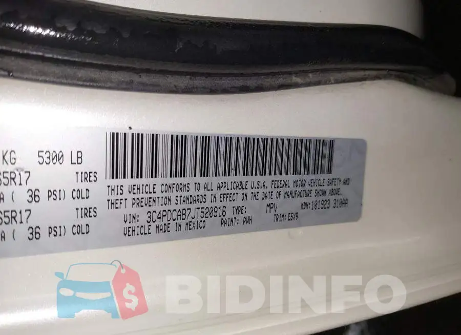 3C4PDCAB7JT520916 Photo# 9