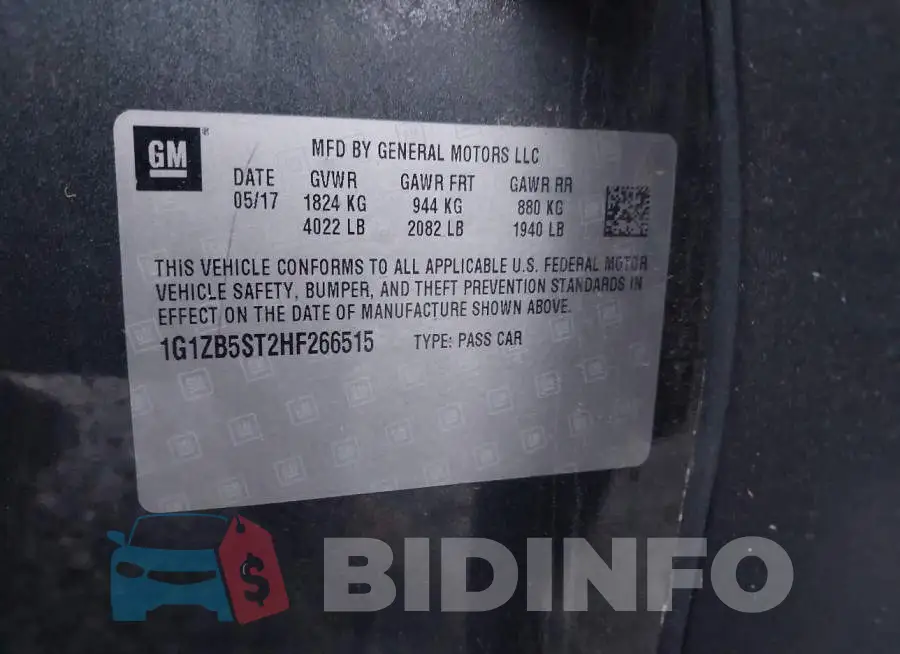 1G1ZB5ST2HF266515 Photo# 9