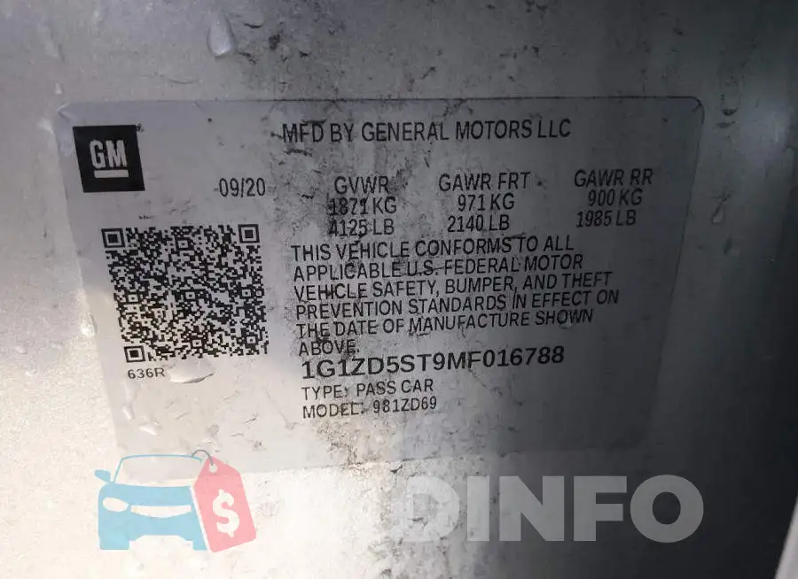 1G1ZD5ST9MF016788 Photo# 9