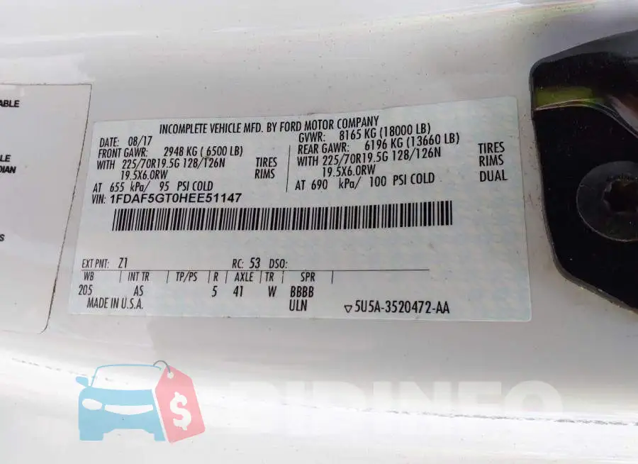 1FDAF5GT0HEE51147 Photo# 9