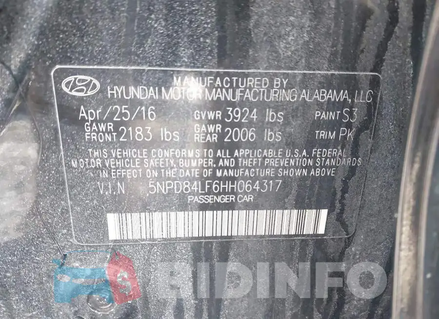 5NPD84LF6HH064317 Photo# 9