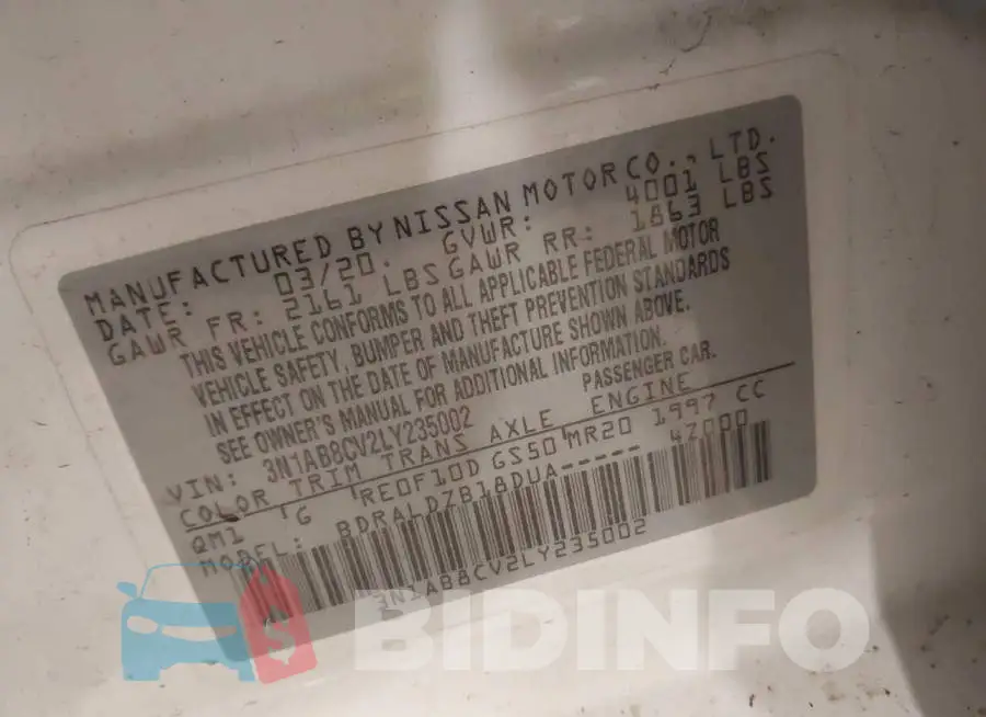 3N1AB8CV2LY235002 Photo# 9