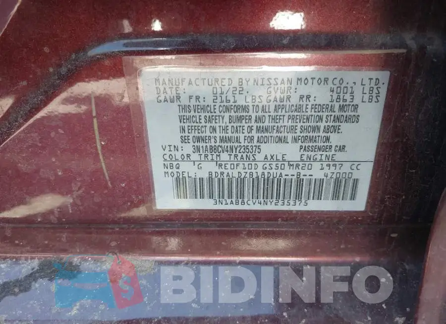 3N1AB8CV4NY235375 Photo# 9