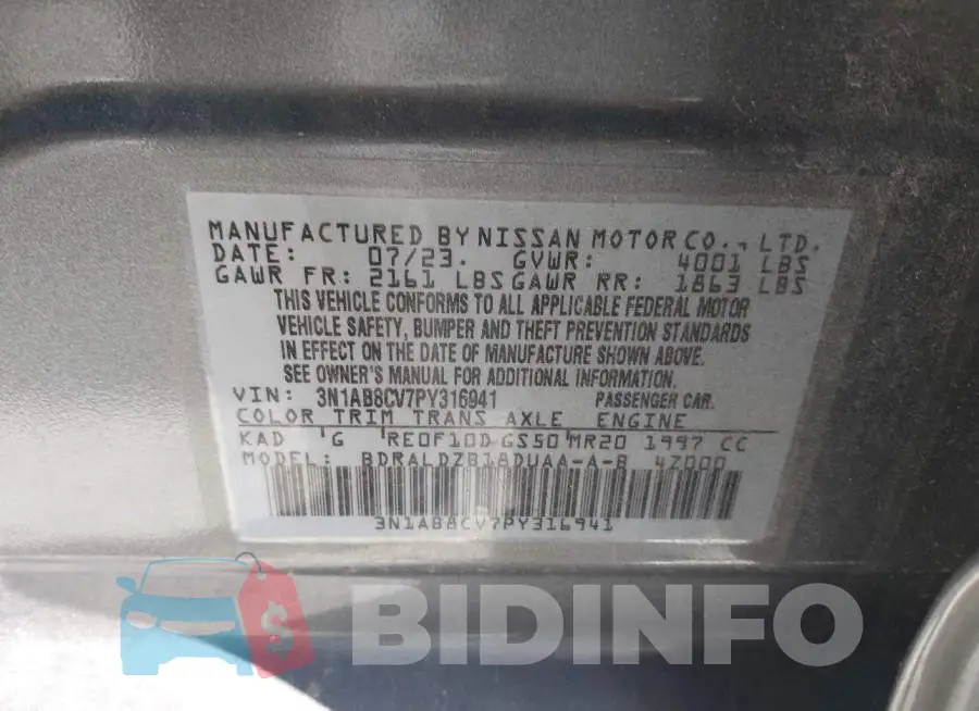 3N1AB8CV7PY316941 Photo# 9