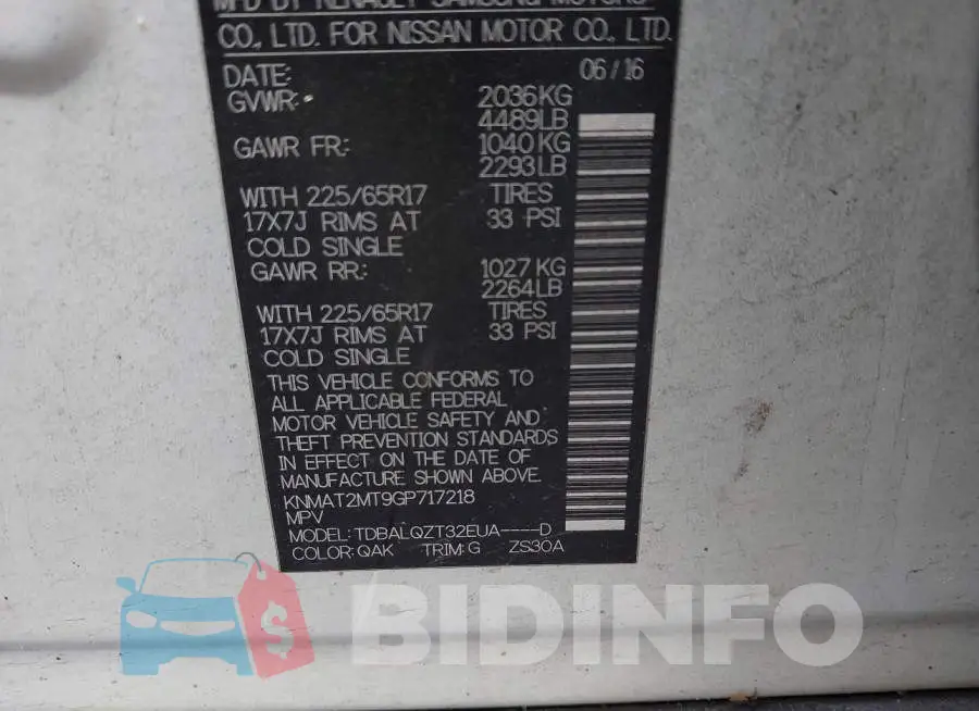 KNMAT2MT9GP717218 Photo# 9