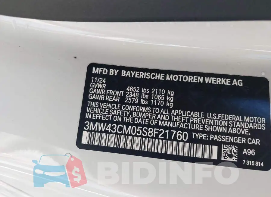 3MW43CM05S8F21760 Photo# 9
