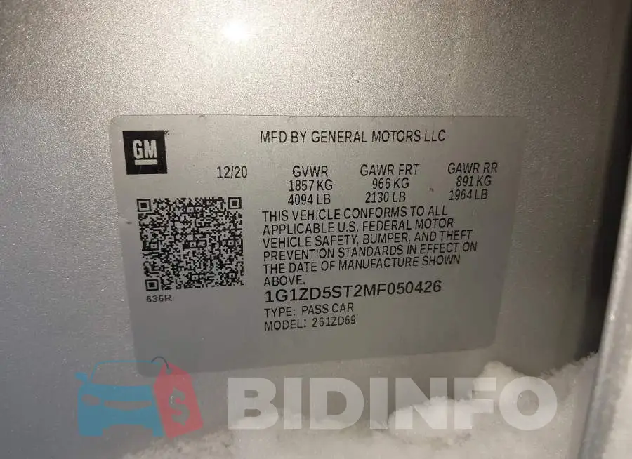 1G1ZD5ST2MF050426 Photo# 9