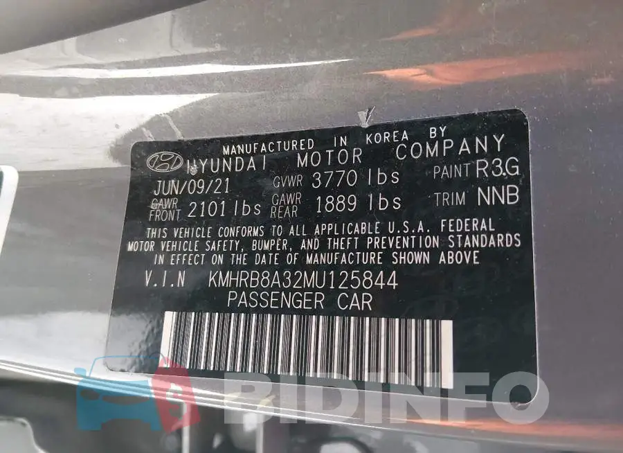 KMHRB8A32MU125844 Photo# 9