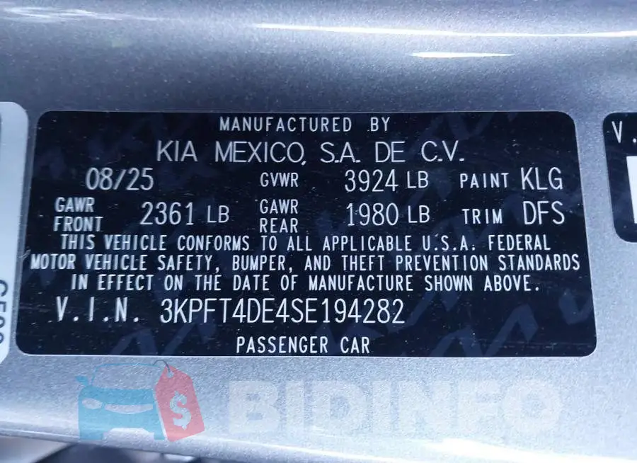 3KPFT4DE4SE194282 Photo# 9