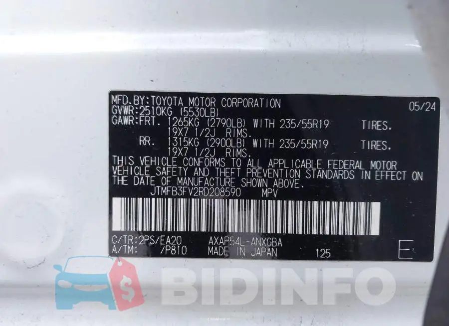 JTMFB3FV2RD208590 Photo# 9