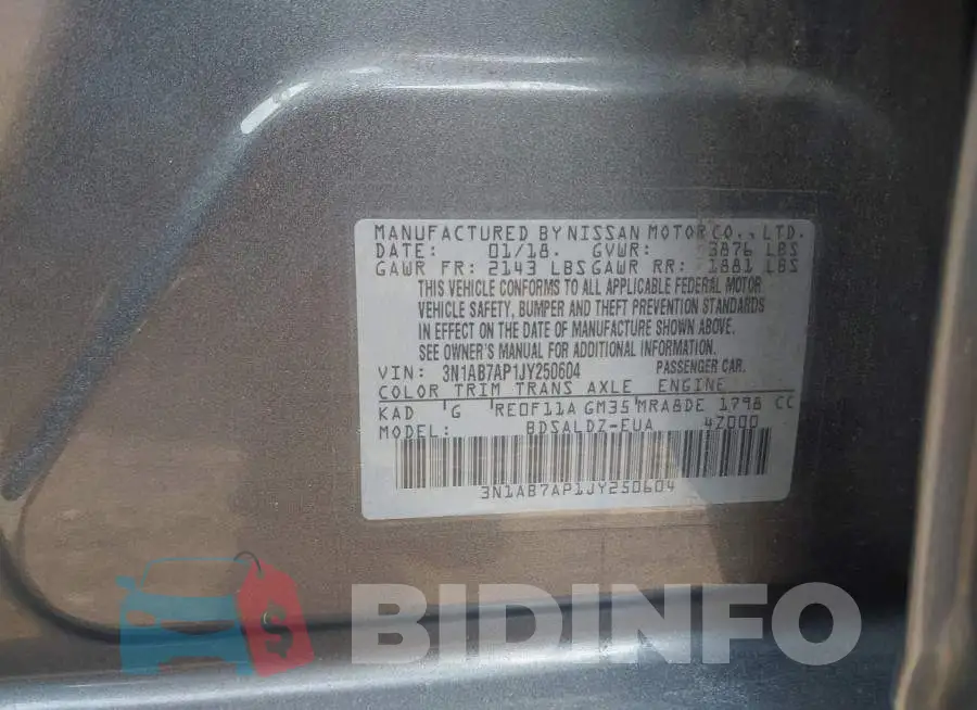 3N1AB7AP1JY250604 Photo# 9