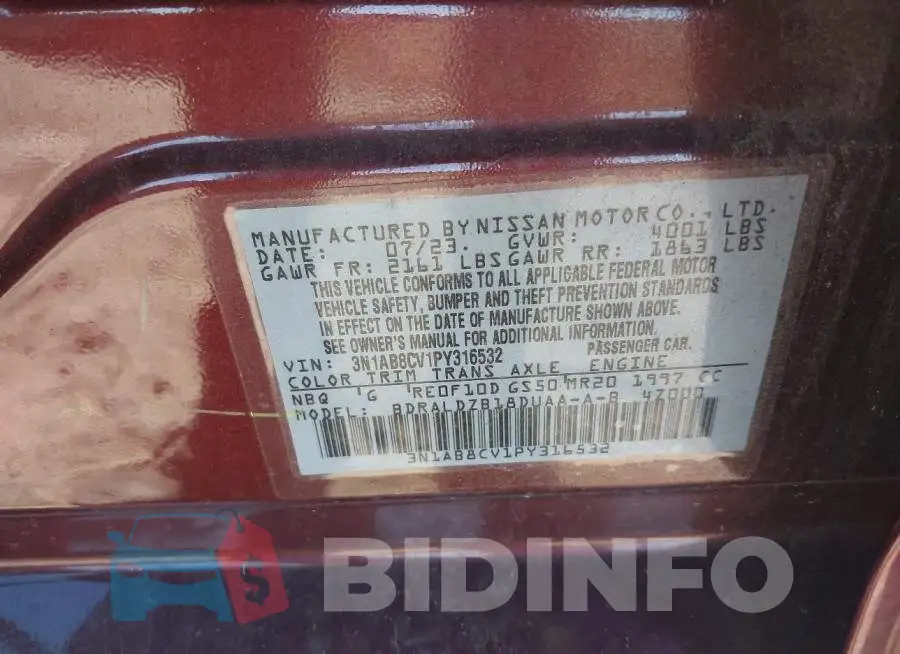 3N1AB8CV1PY316532 Photo# 9
