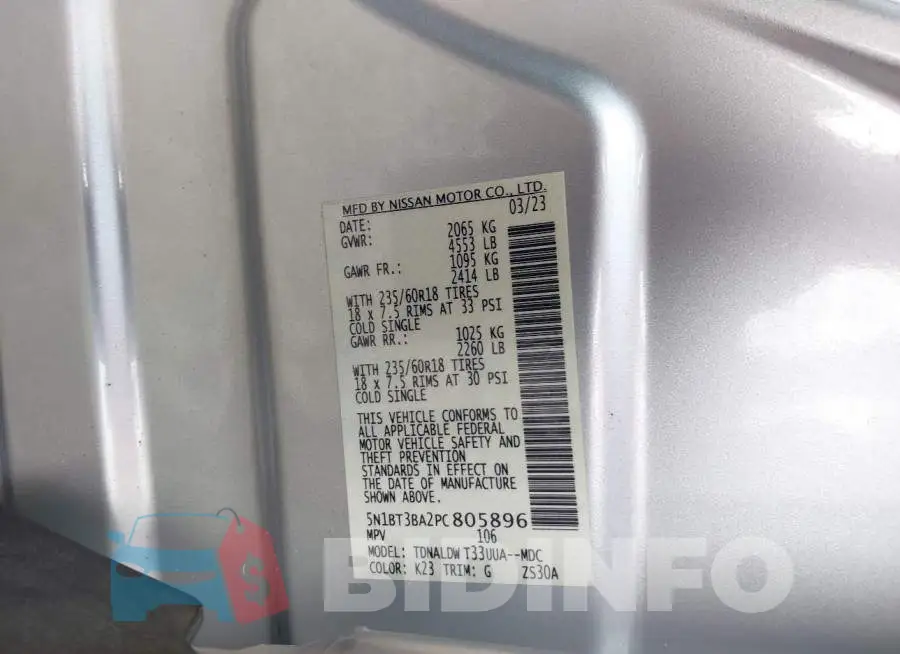5N1BT3BA2PC805896 Photo# 9