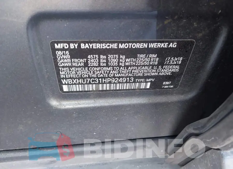 WBXHU7C31HP924913 Photo# 9