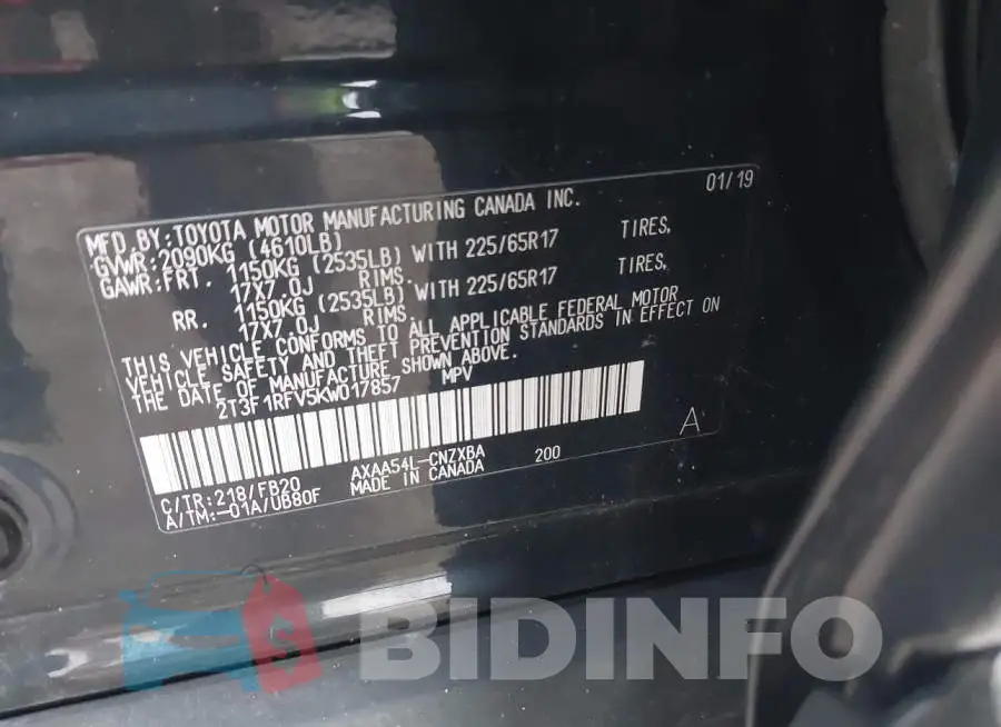 2T3F1RFV5KW017857 Photo# 9