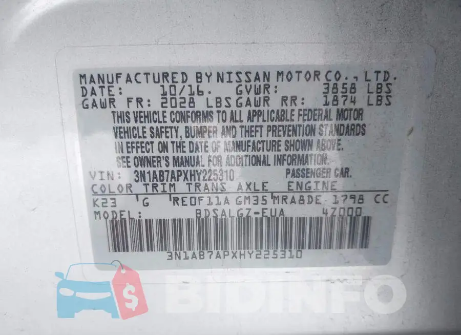 3N1AB7APXHY225310 Photo# 9