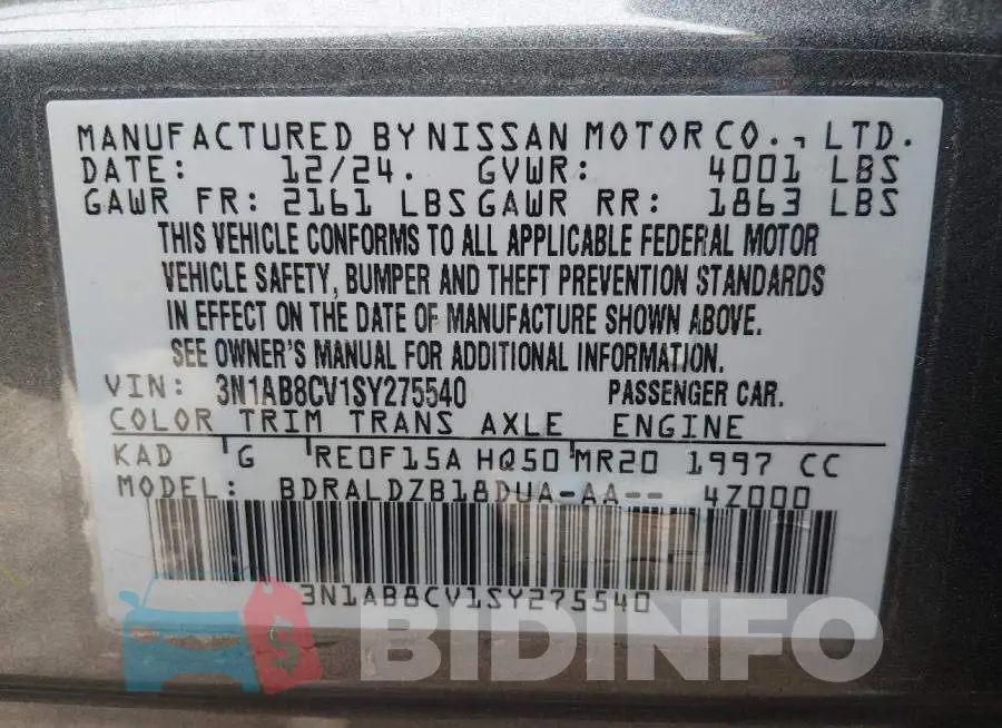 3N1AB8CV1SY275540 Photo# 9