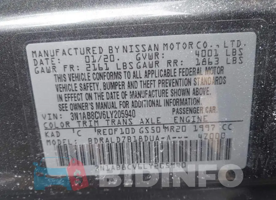 3N1AB8CV6LY205940 Photo# 9