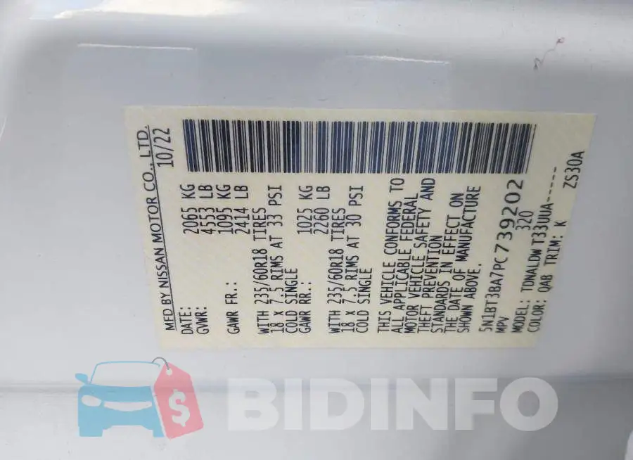 5N1BT3BA7PC739202 Photo# 9