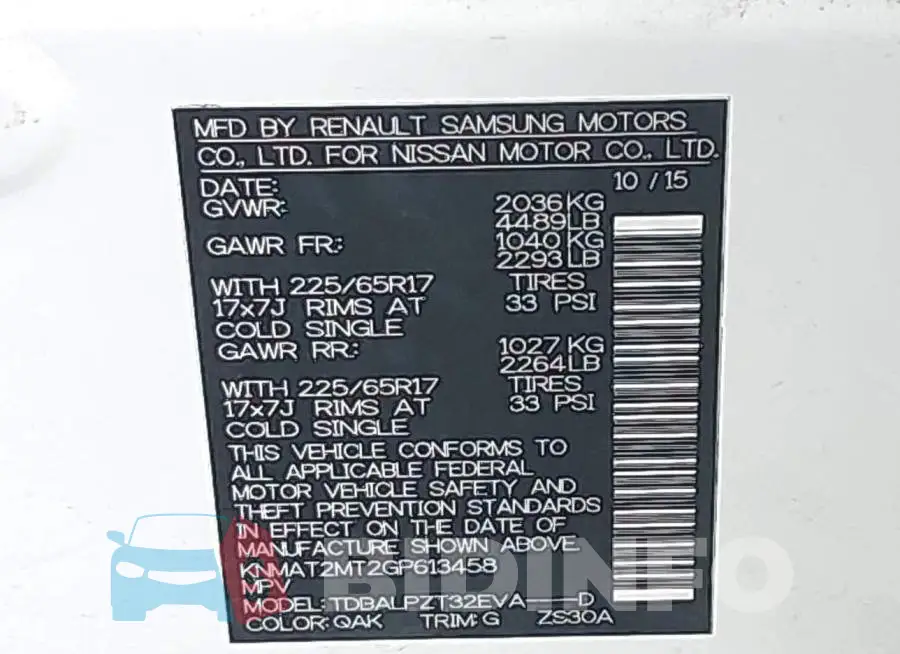 KNMAT2MT2GP613458 Photo# 9