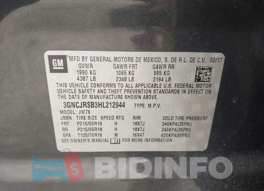 3GNCJRSB3HL212944 Photo# 9