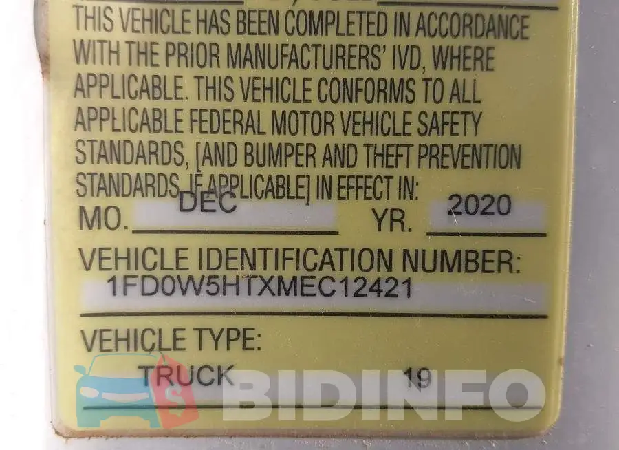 1FD0W5HTXMEC12421 Photo# 8