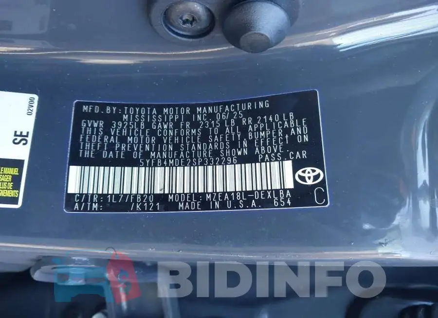 5YFB4MDE2SP332296 Photo# 9
