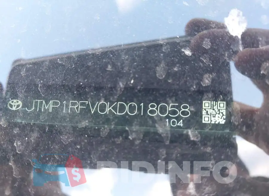 JTMP1RFV0KD018058 Photo# 17