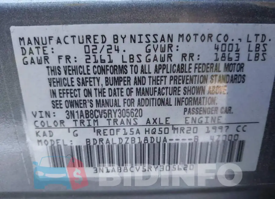3N1AB8CV5RY305620 Photo# 9