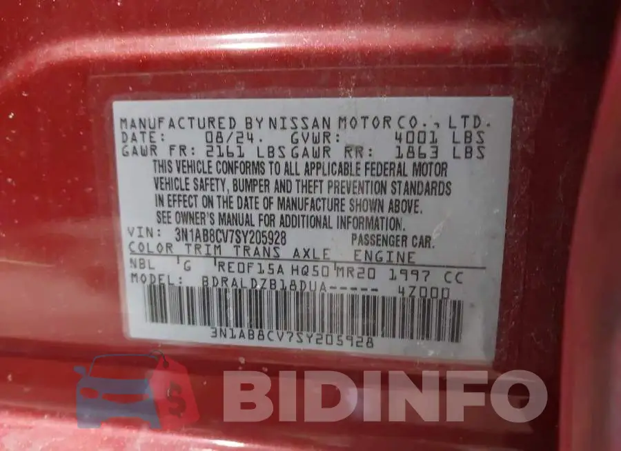 3N1AB8CV7SY205928 Photo# 9