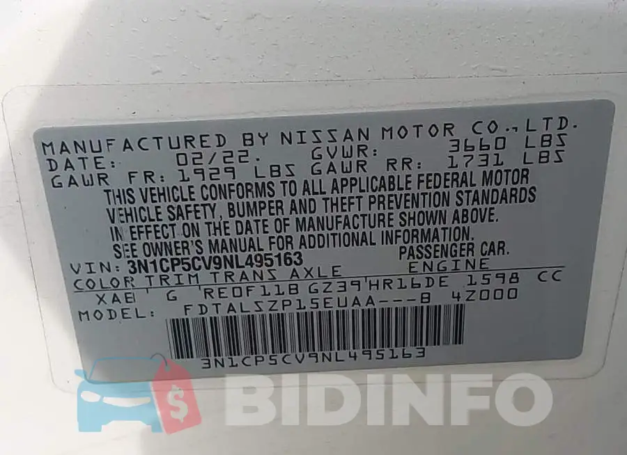 3N1CP5CV9NL495163 Photo# 9