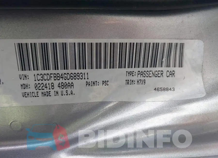 1C3CDFBB4GD689311 Photo# 9