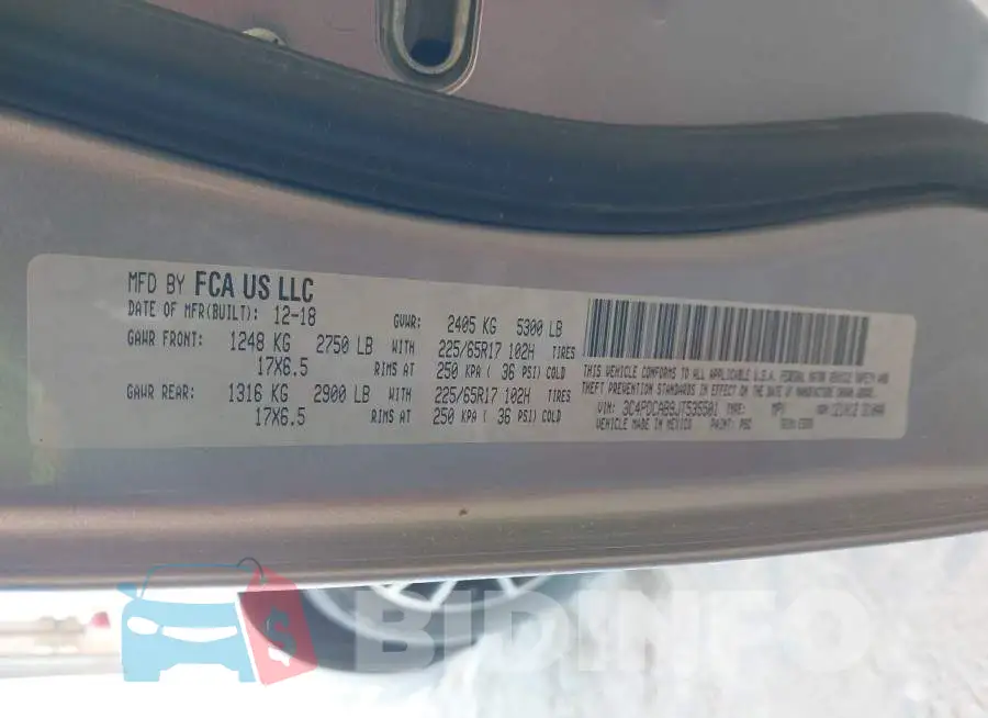 3C4PDCAB9JT535501 Photo# 9