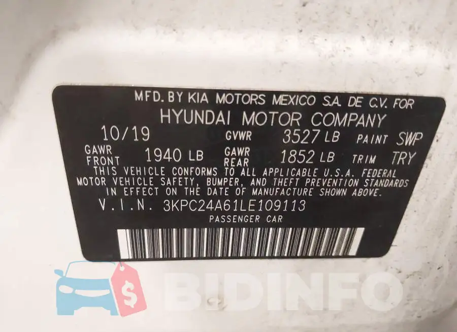 3KPC24A61LE109113 Photo# 9