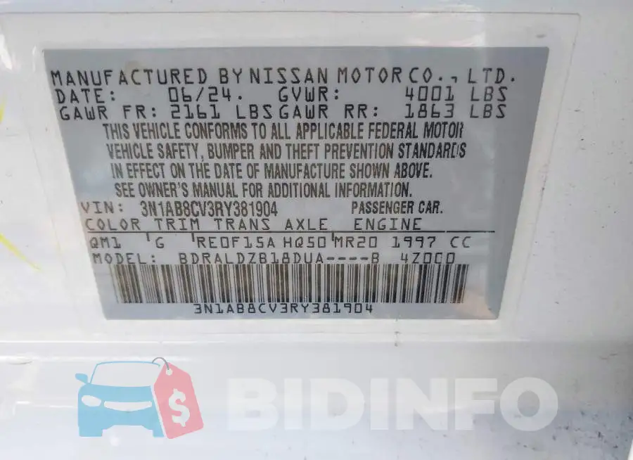 3N1AB8CV3RY381904 Photo# 9