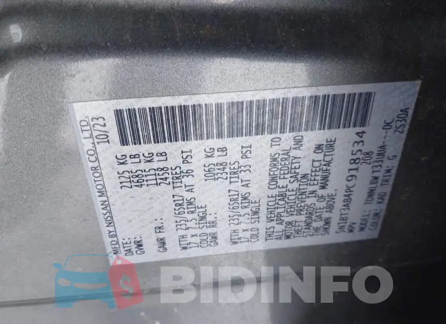 5N1BT3AB4PC918534 Photo# 9