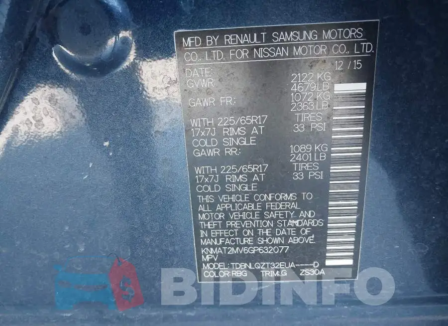 KNMAT2MV6GP632077 Photo# 9