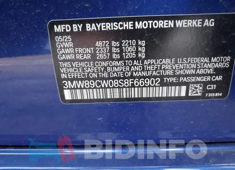 3MW89CW08S8F66902 Photo# 9