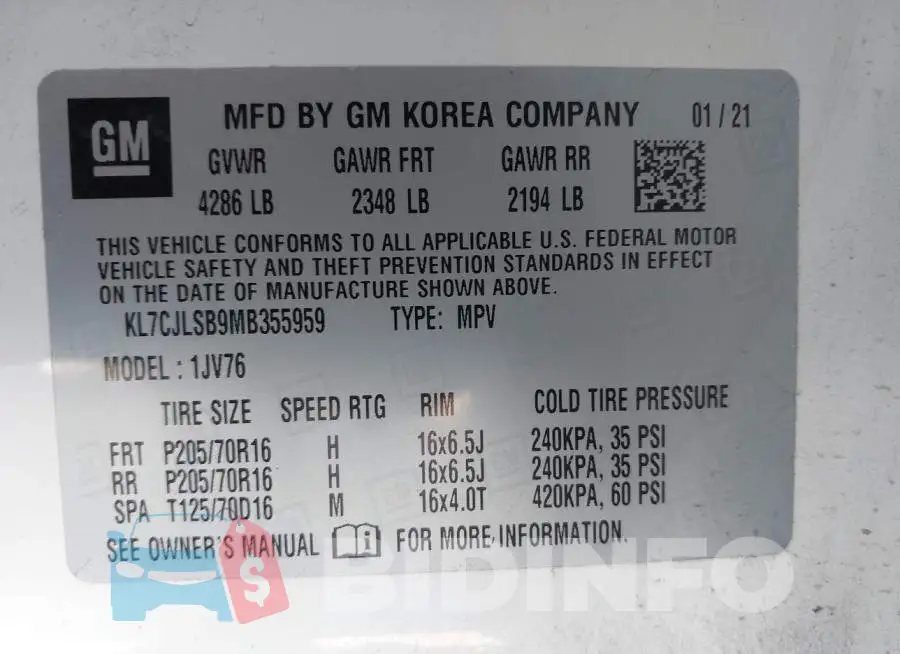 KL7CJLSB9MB355959 Photo# 9