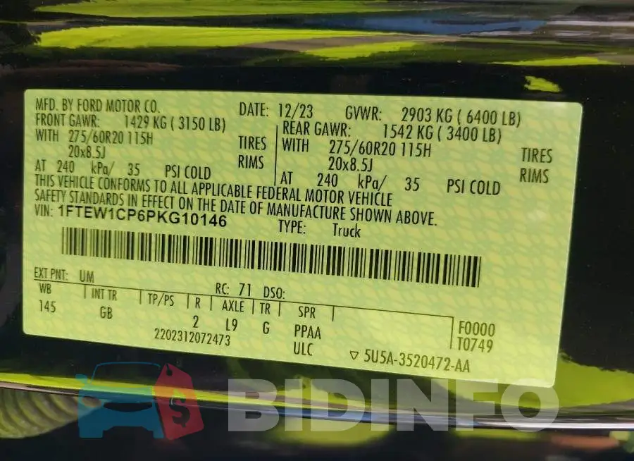 1FTEW1CP6PKG10146 Photo# 9