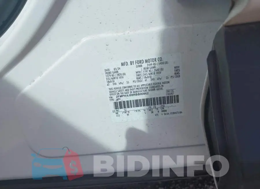 2FMPK4J99RBB00862 Photo# 9