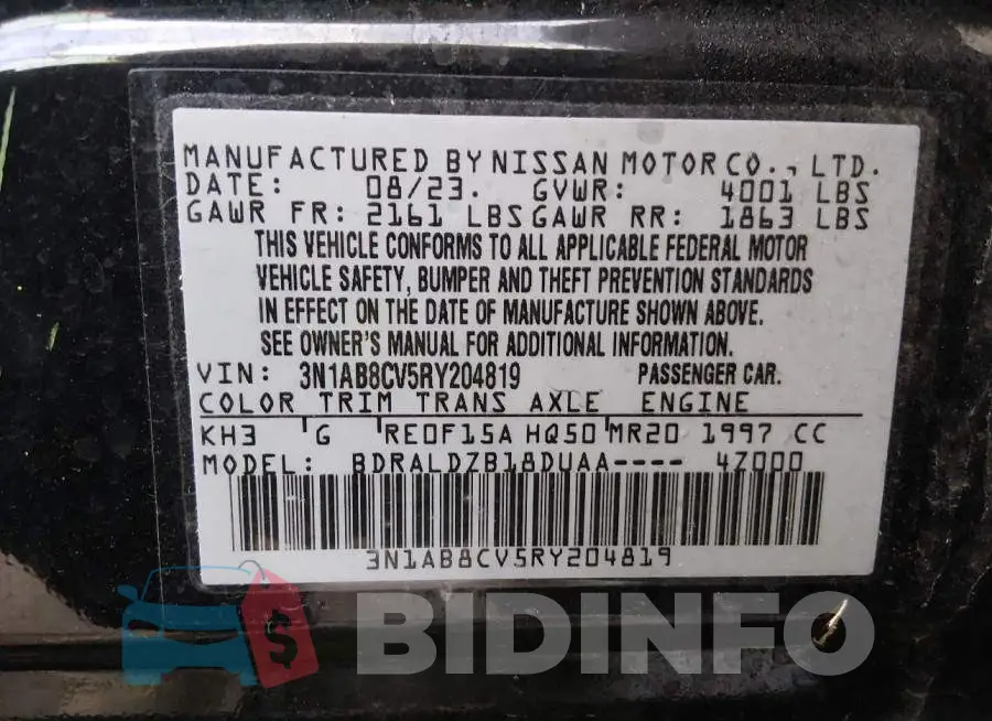 3N1AB8CV5RY204819 Photo# 9