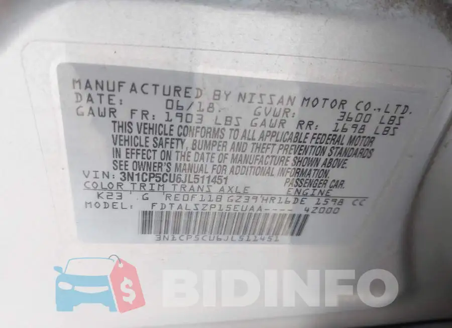 3N1CP5CU6JL511451 Photo# 9